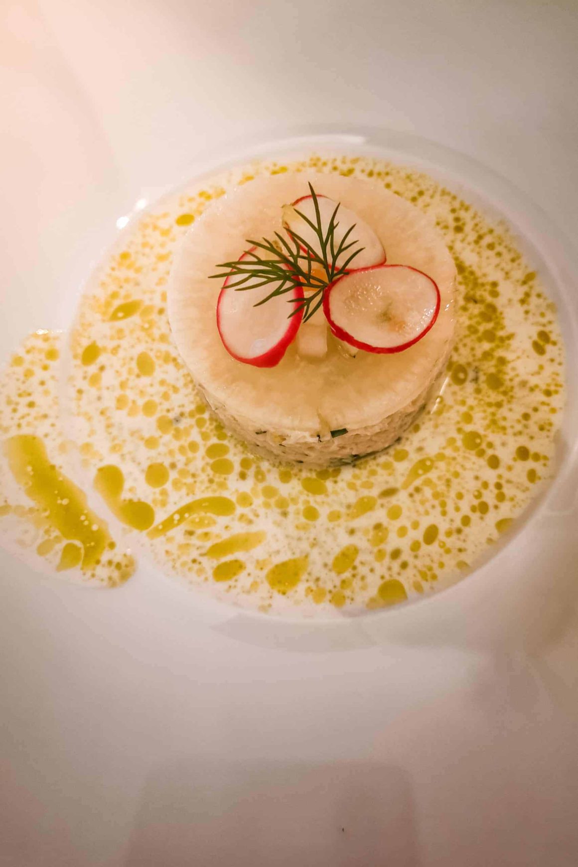 Dingle Crab starter at herbert restaurant in the cahernane house hotel in Killarney