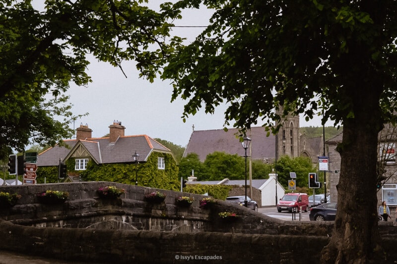 Stone bridges and leafy streets in the centre of Westport