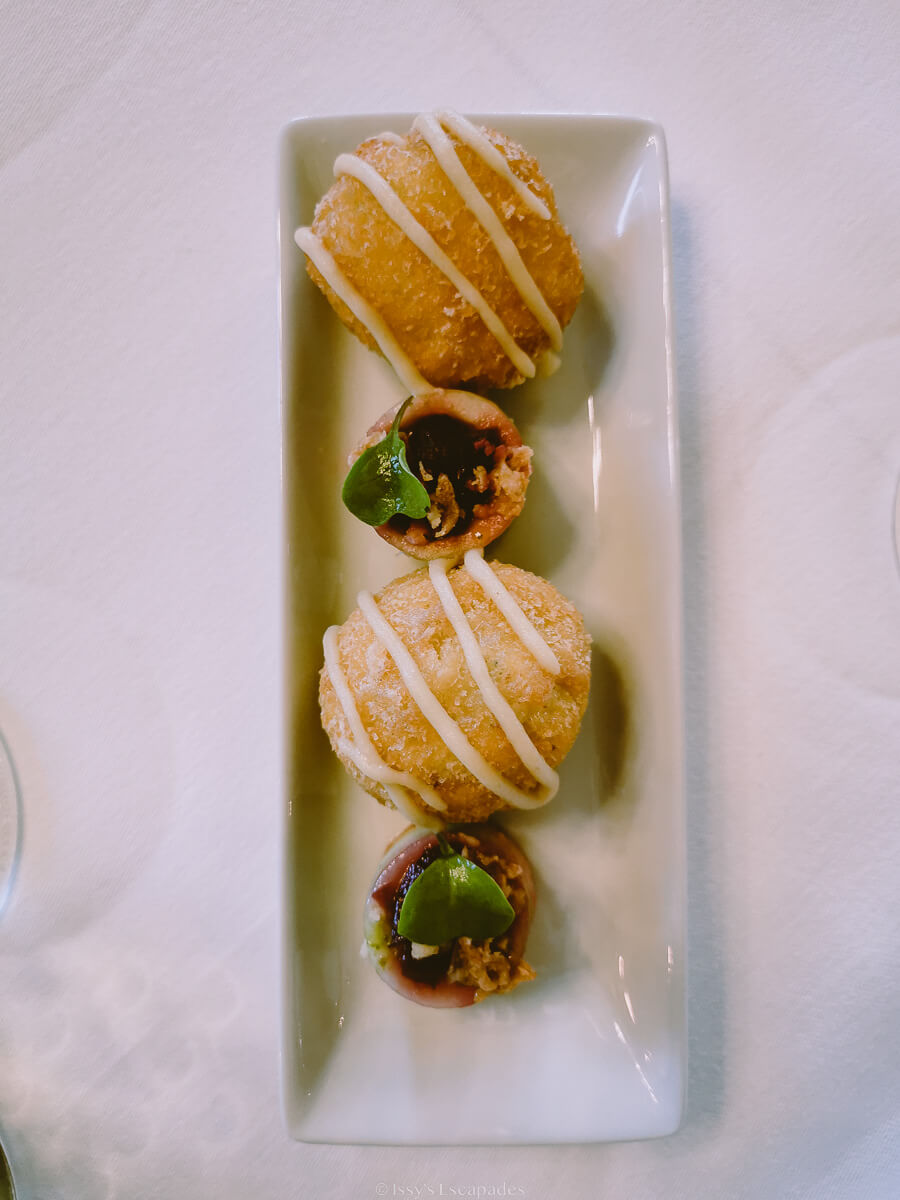 goatscheese starter at ballynahinch castle - restaurants in recess connemara