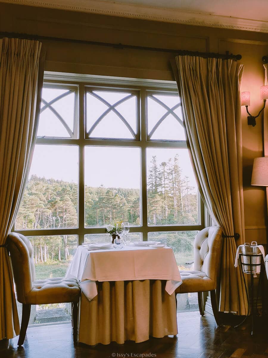 owenmore restaurant at ballynahinch castle - romantic dinner in connemara