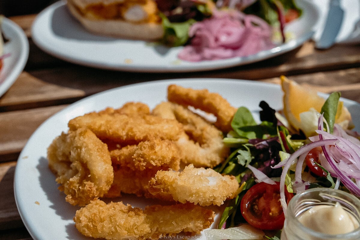 places to eat in connemara - mitchells restaurant in clifden scampi and side salaf