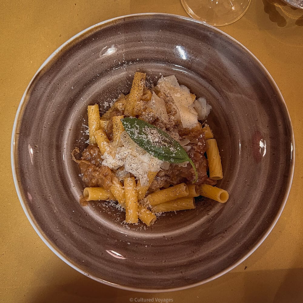 pasta alla genovese eaten during naples one day itinerary