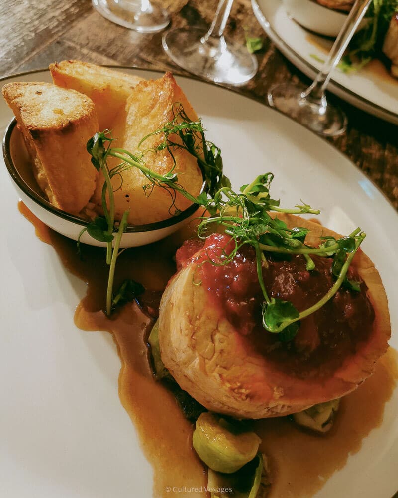 close up of a meal at the winding stair restaurant in dublin